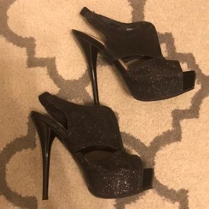 Olsenboye Black Shimmer Stilettos